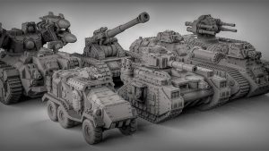 3D printable Sci-Fi Tanks by Duncan 'shadow' Louca 