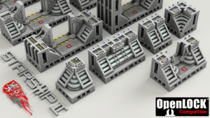 Starship II - 3d printable OpenLOCK-compatible Deck Plans