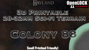 Colony 88 - 28mm 3D Printable Sci-fi Terrain - OpenLOCK STL