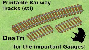 Printable Railway Tracks (STL) for the important Gauges!