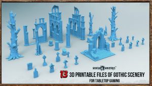 3D Printable Gothic Scenery Files for Tabletop Gaming