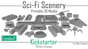 Sci-Fi Scenery - 3D Printable Props Vehicles and Terrain