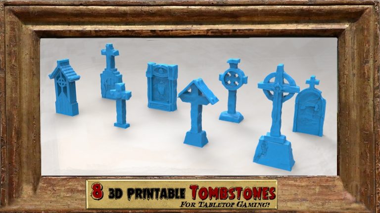 3d printable tombstones tabletop gaming 28 32mm 15 3D Printing For 
