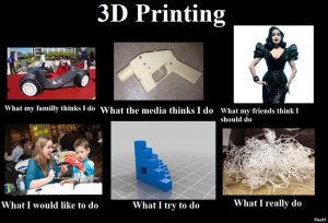3D Printing - What I do - What they think I do