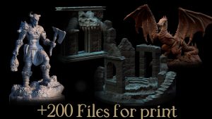 Vikings, Dwarvens and Ruins Printable Miniatures and Terrain