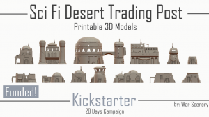 Sci-Fi Desert Trading Post - 3D Printable Terrain