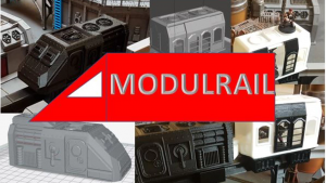 Modurail - 3D printable Future Monorail for 28mm Wargames