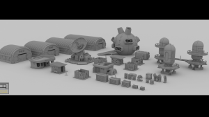 Sci-fi/PostApocalyptic 3d printable playsets for wargames