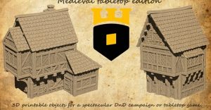 Medieval township 3D STL files - tabletop edition
