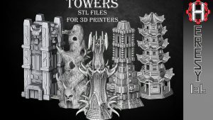 Fantasy Towers in STL format for 3D printing
