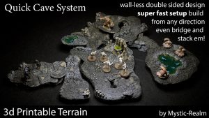Mystic Realm's QCS: Quick Cave System 3d Tabletop Terrain