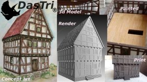 Balkenheim - 100 printable medieval houses (STL files)