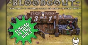 Bloodgout - 3d printable dugout for fantasy football board games.