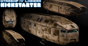Starship IV Chimera - Modular 3D Printable 28mm Spaceship