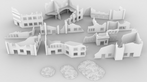 3d printable terrain - building ruins