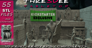 Thre3Dee Tabletop | 3D print-ready RPG components
