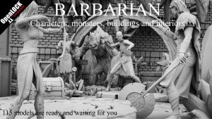 Barbarian - Characters, monsters, buildings and interiors