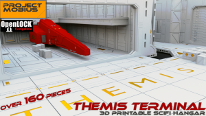 3D Printable Scifi Hangar - Themis Terminal
