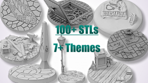 More than 100 STLs to base your miniatures!